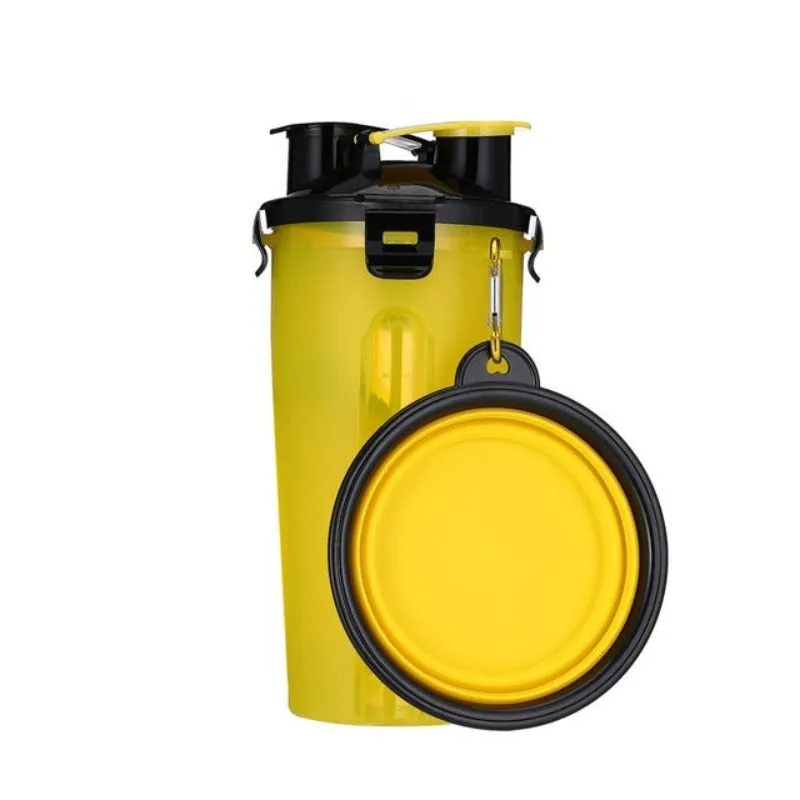 2 In 1 Dog Water Bottle And Food Bowl Pet Feeder