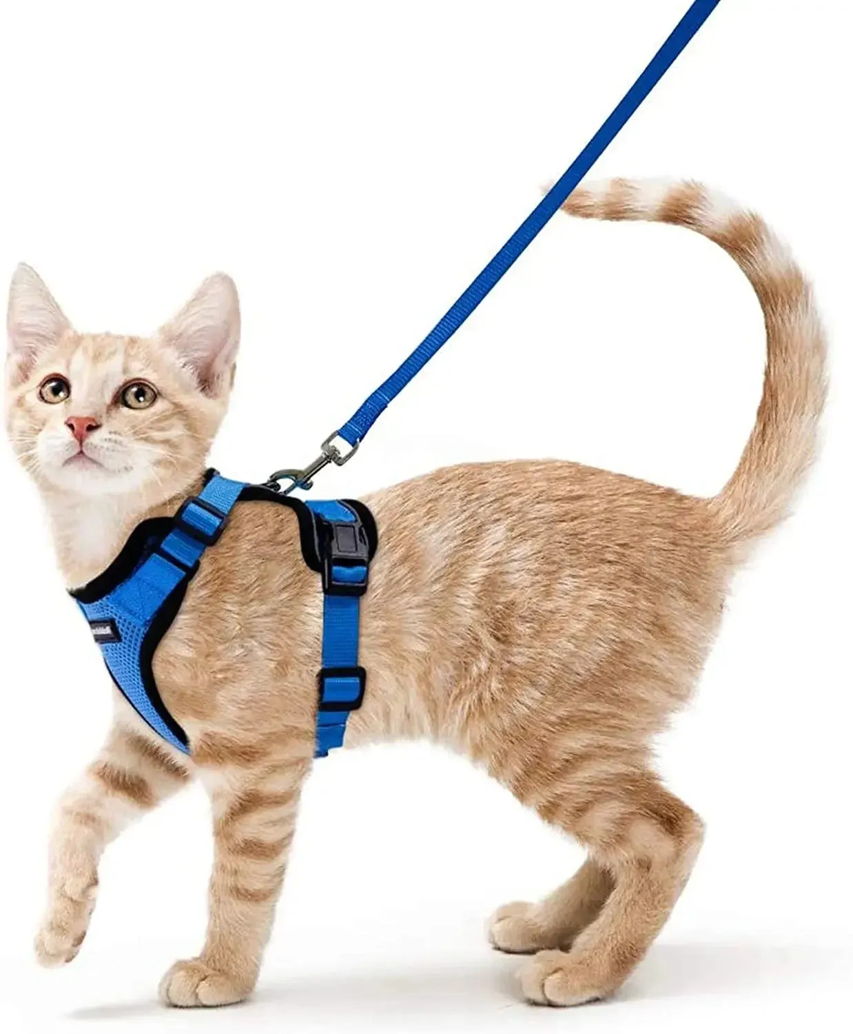 ATUBAN Adjustable Cat Harness and Leash – Escape Proof Soft Vest with Breathable Reflective Strips
