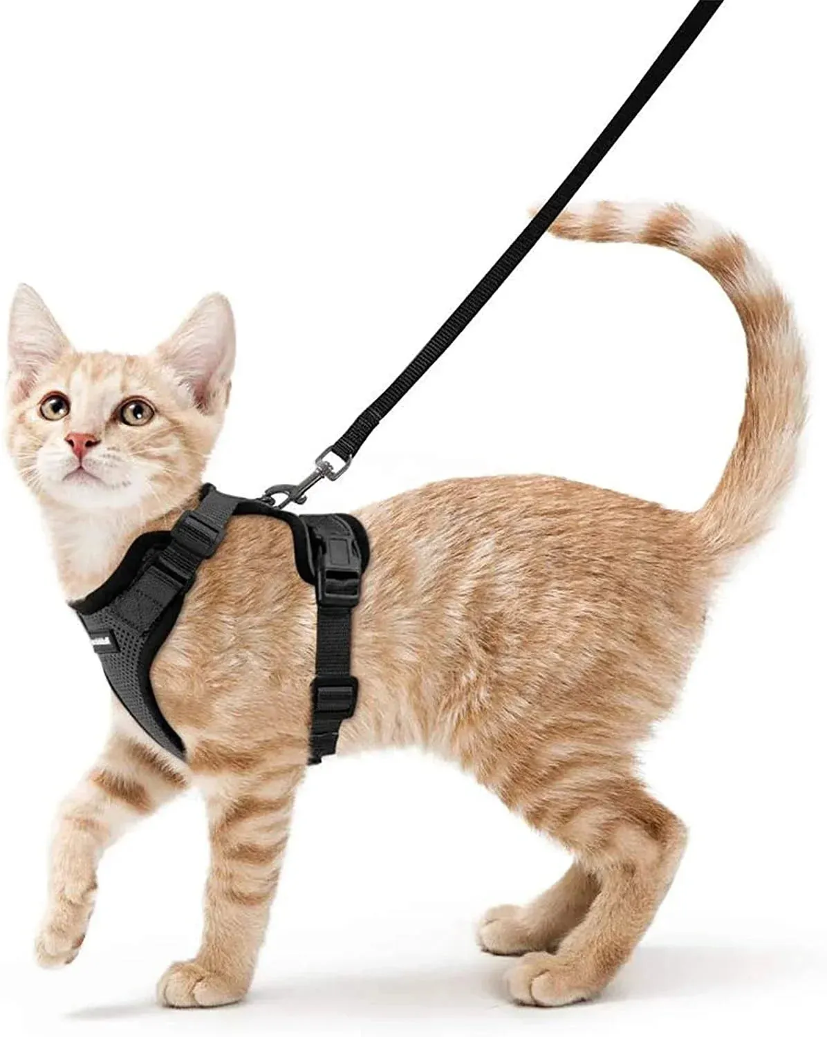ATUBAN Cat Harness and Leash Set – Adjustable with Breathable Reflective Design Vest for Cats