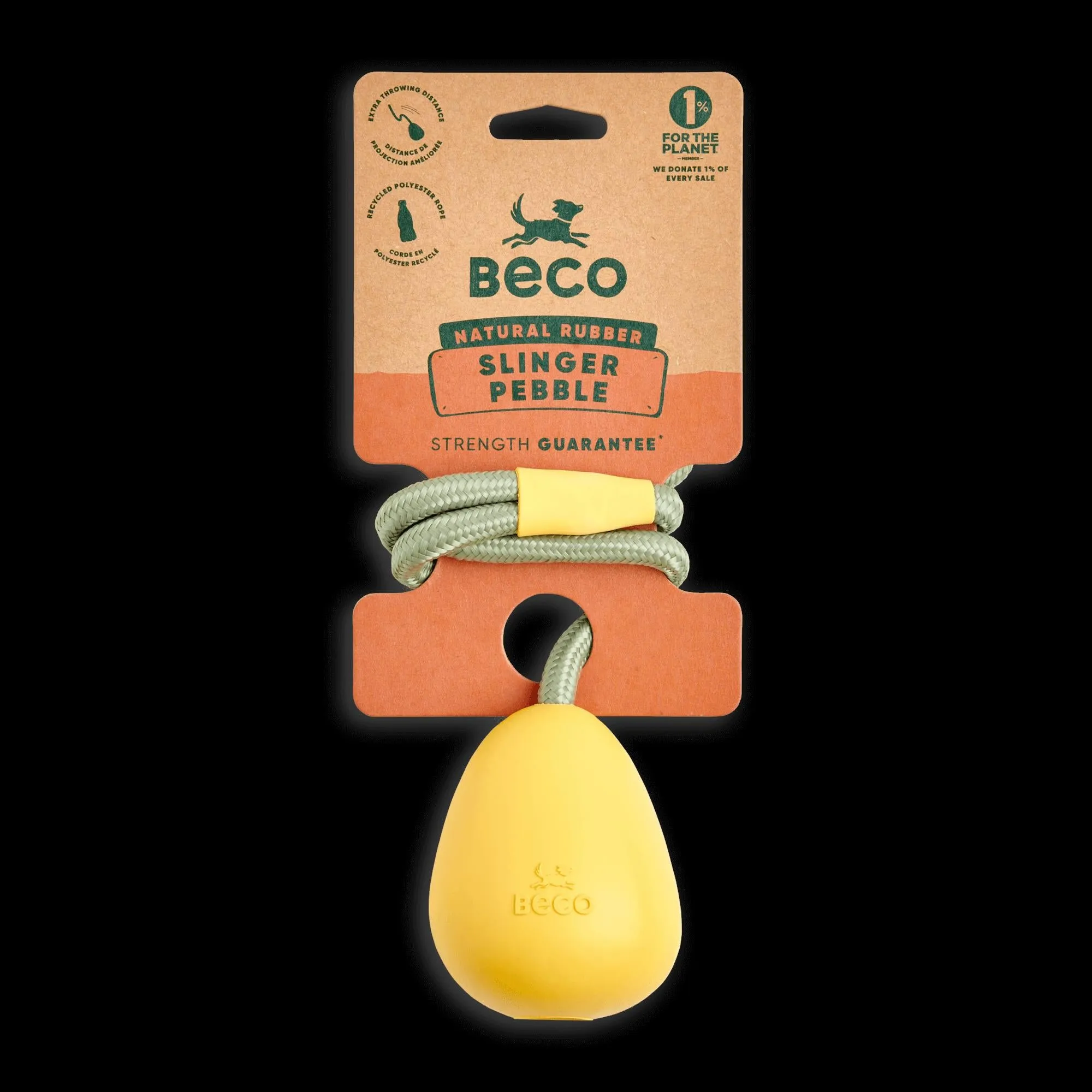 Beco Rubber Slinger Pebble for Fetch