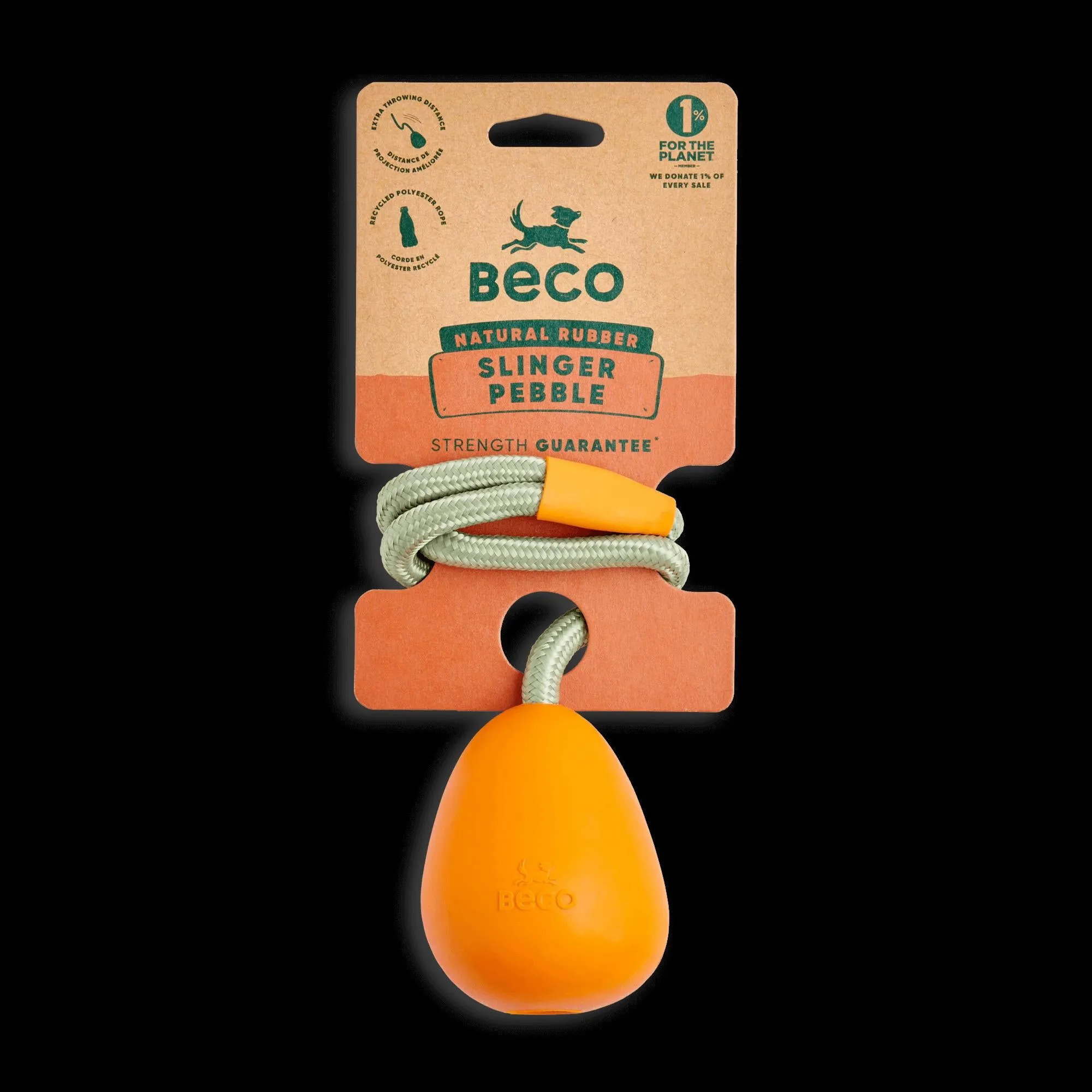 Beco Rubber Slinger Pebble for Fetch