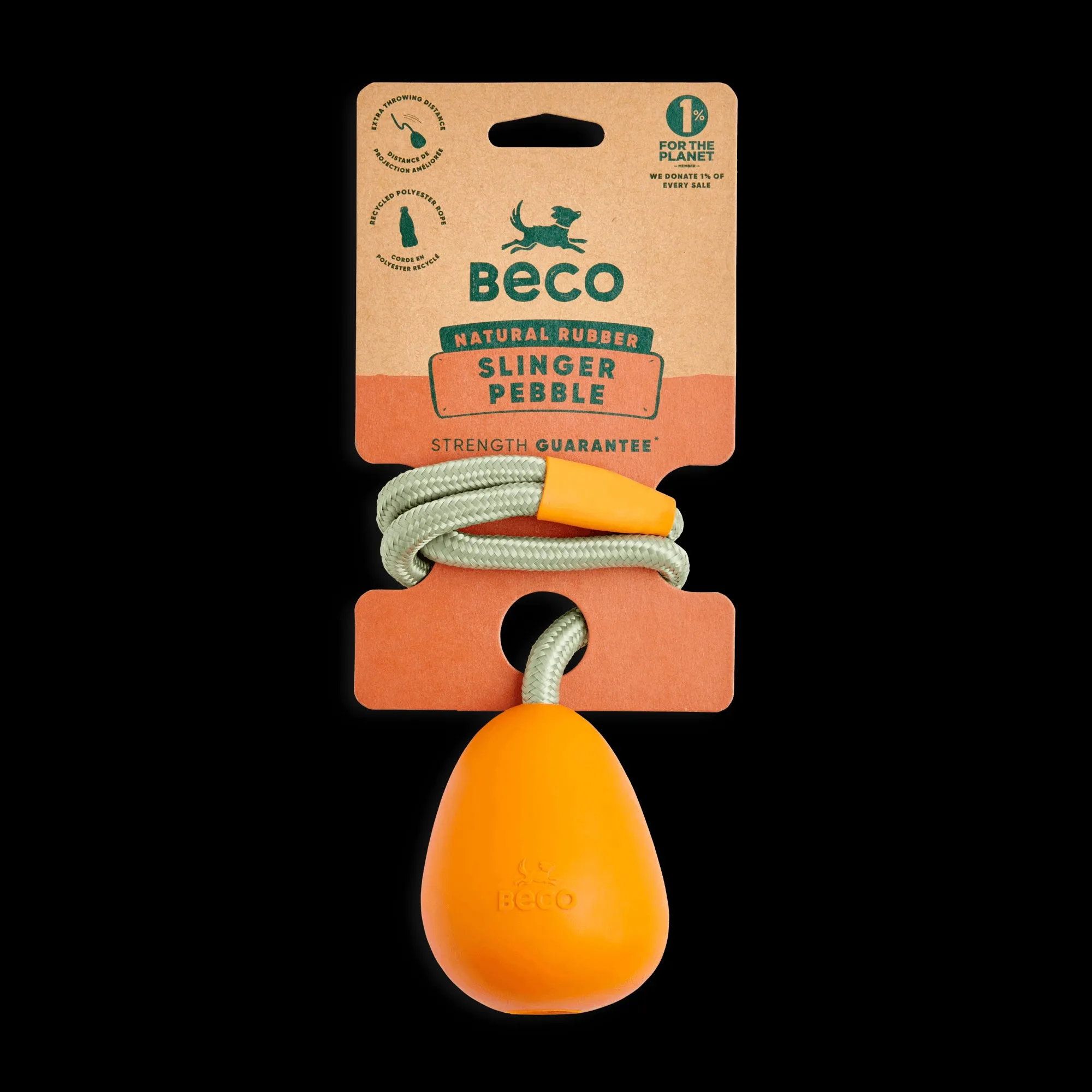 Beco Rubber Slinger Pebble for Fetch