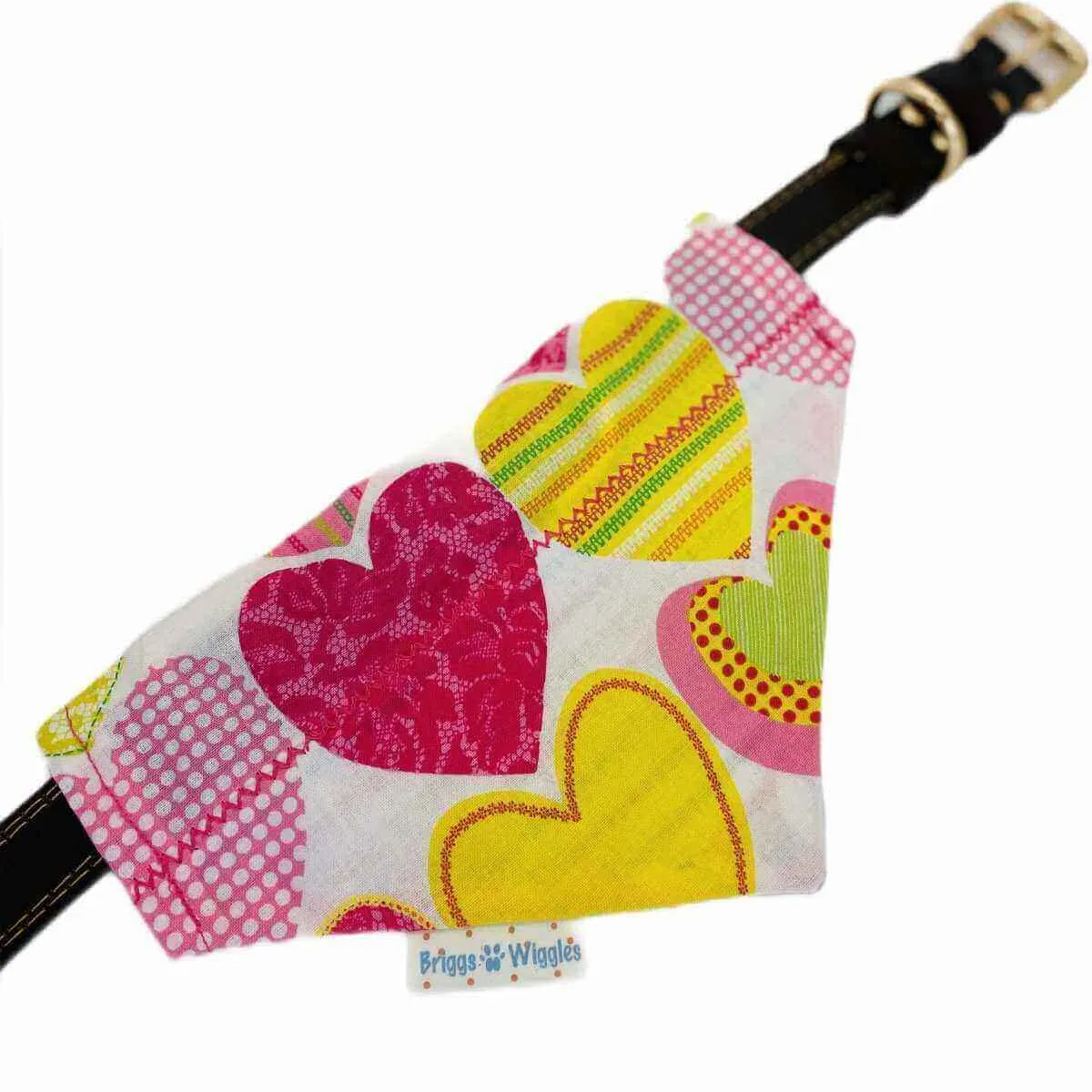 Candy Hearts Pastel Dog Bandana - Valentine's Day and Spring Style