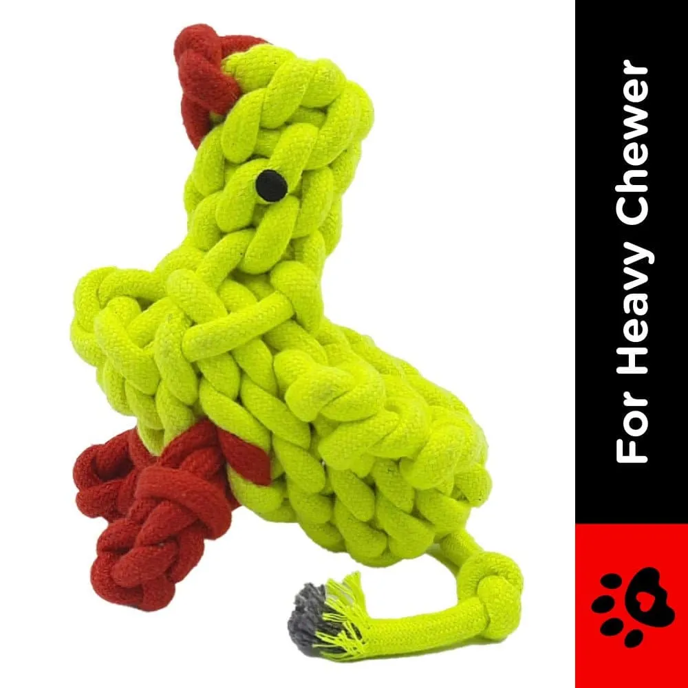 Dogitos Cotton Chicken Shaped Rope Toy for Dogs