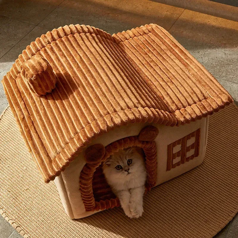 Foldable Warm Dog Cat Bed Kennel Mat