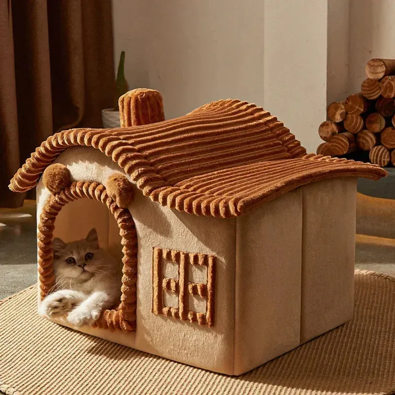 Foldable Warm Dog Cat Bed Kennel Mat