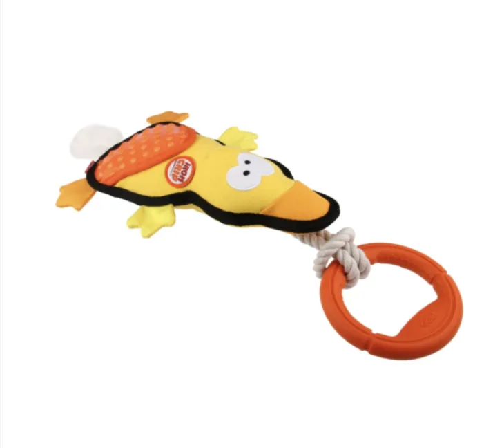 GiGwi Iron Grip Series: Pet Tug Toys - Crocodile, Duck, Tiger