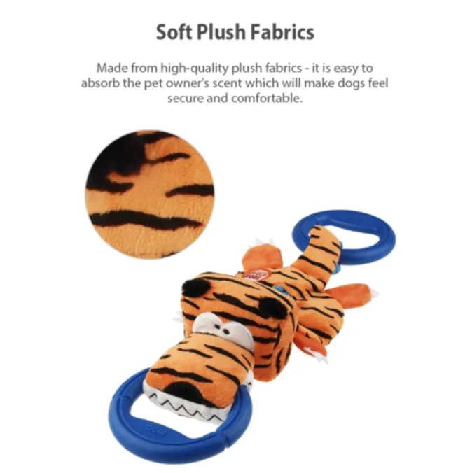 GiGwi Iron Grip Series: Pet Tug Toys - Crocodile, Duck, Tiger