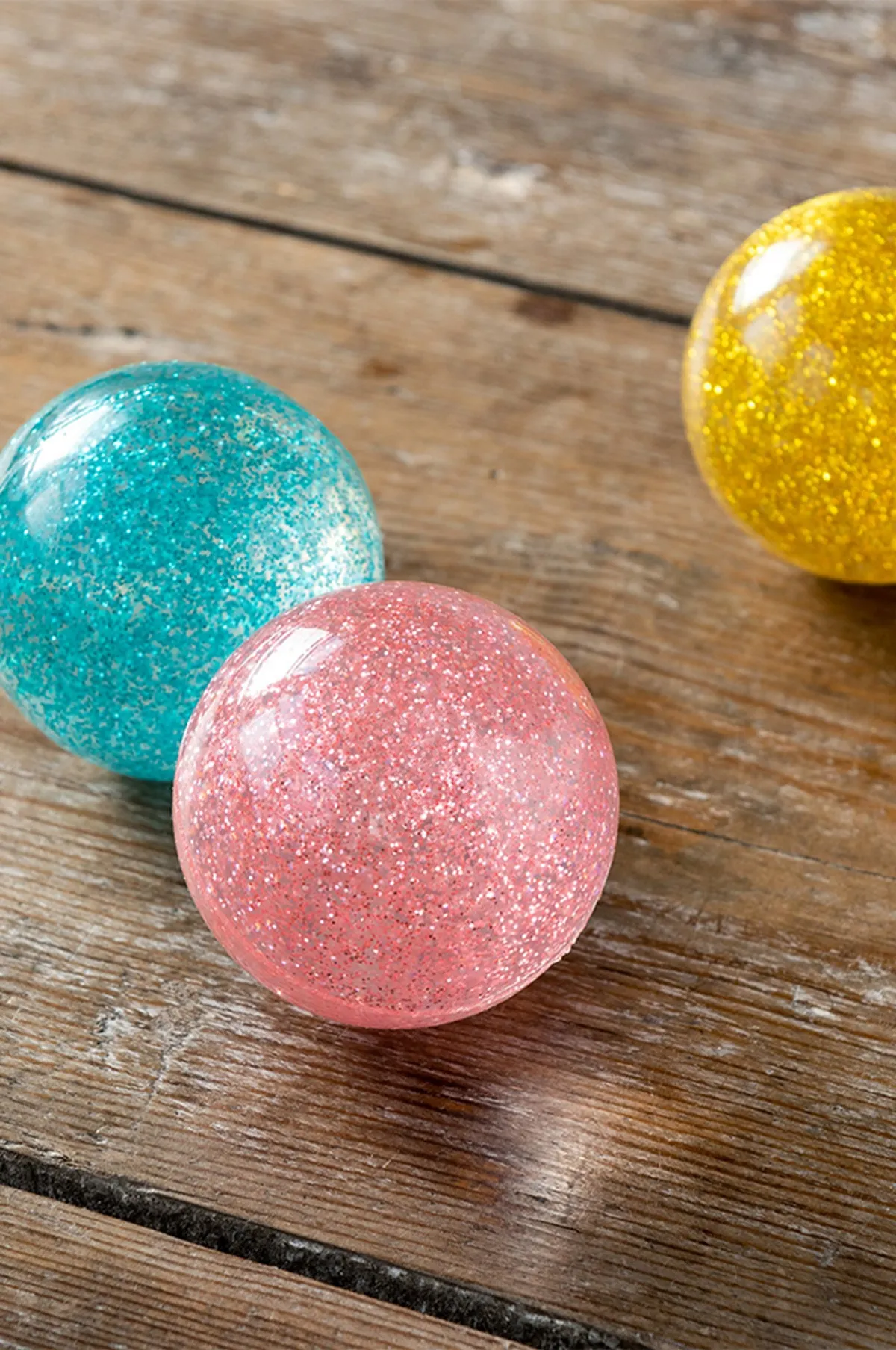 Glitter Bouncy Ball Pink Cat