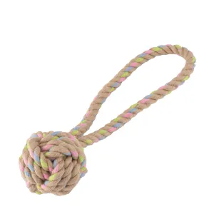 Hemp Rope Ball on Loop Dog Toy