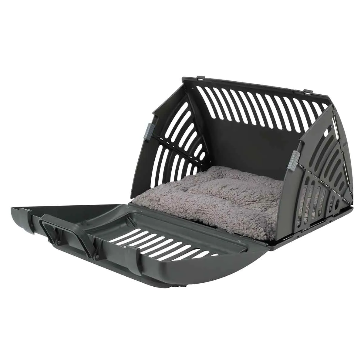 Lexi & Me Collapsible Cat Carrier with Mat Charcoal