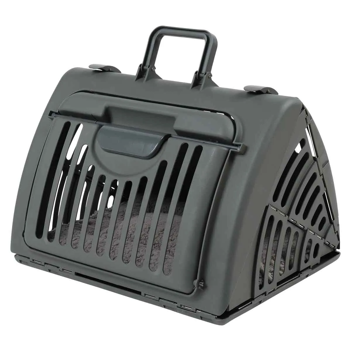 Lexi & Me Collapsible Cat Carrier with Mat Charcoal