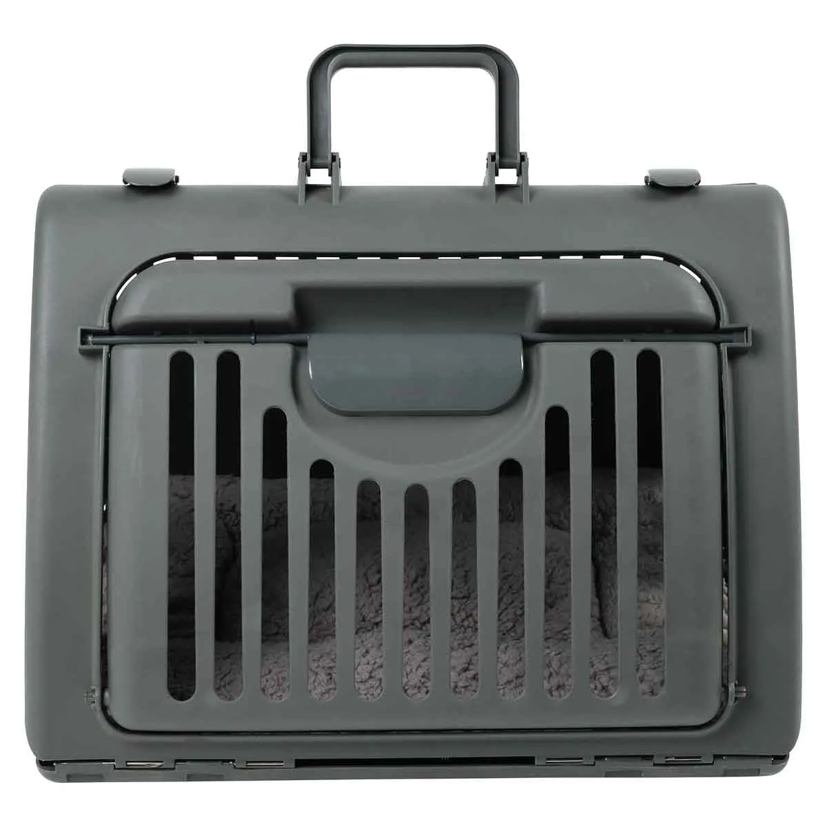 Lexi & Me Collapsible Cat Carrier with Mat Charcoal
