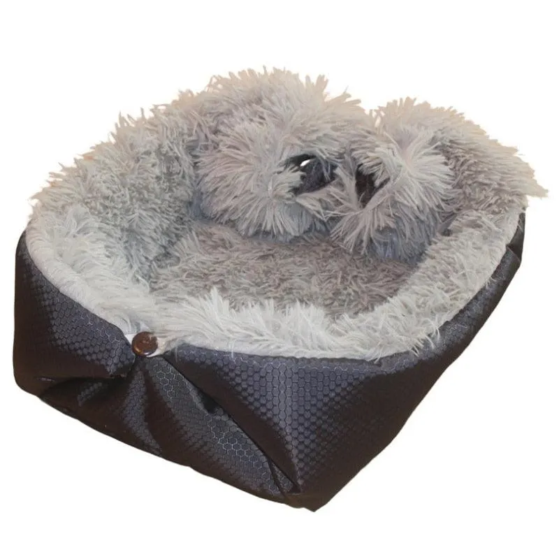 Long Plush Cat Bed Warm Kitten Lounger Cushion Mat