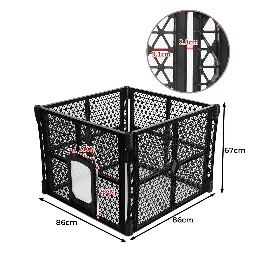 Pet Playpen Foldable Protable Dog Play Pens Plastic Garden Outdoor 4 Panels
