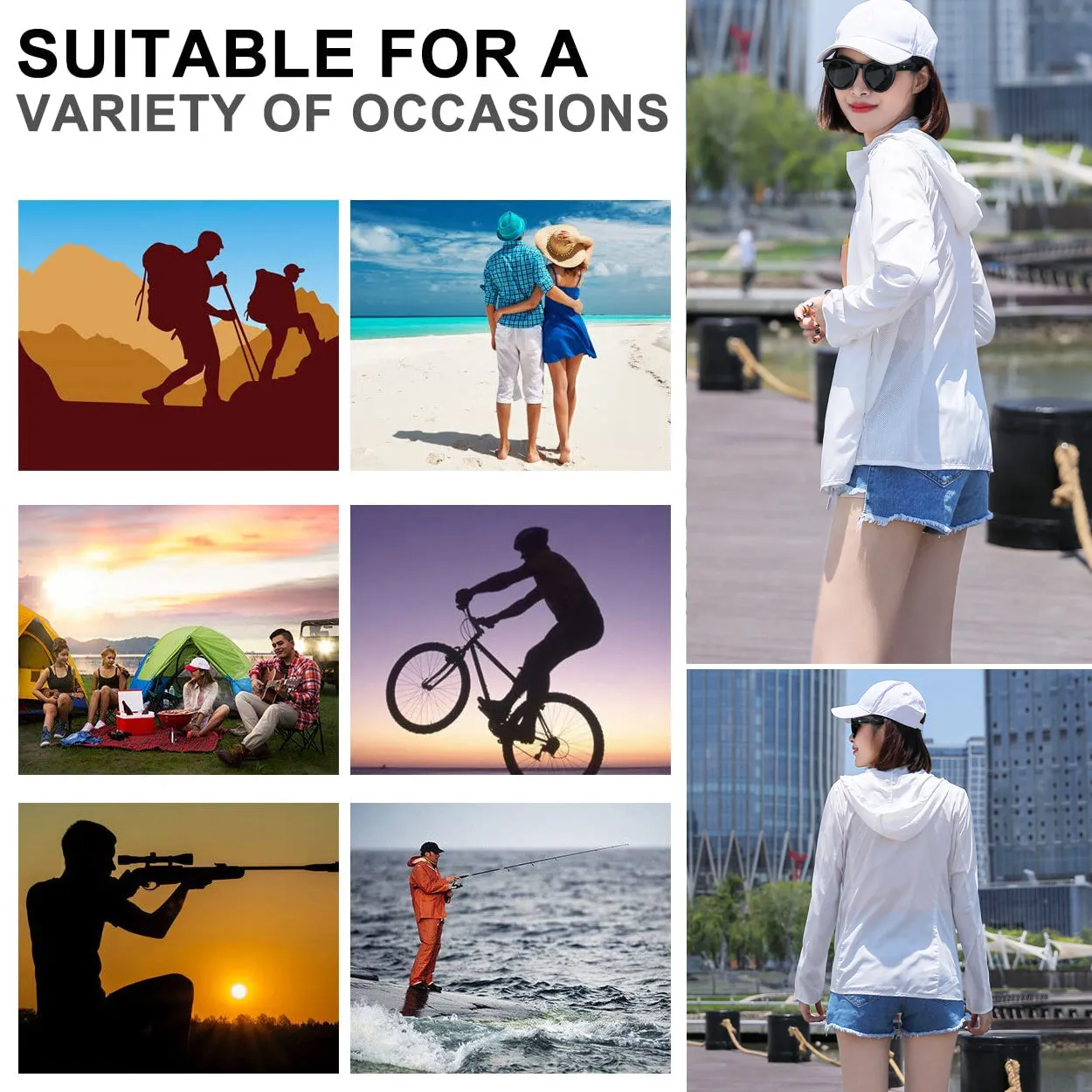 Sidiou Group Anniou High Quality Outdoor Wind Breaker Jacket Anti UV Upf 50 Hoodie Side Breathable Mesh Sports Skin Light Jacket