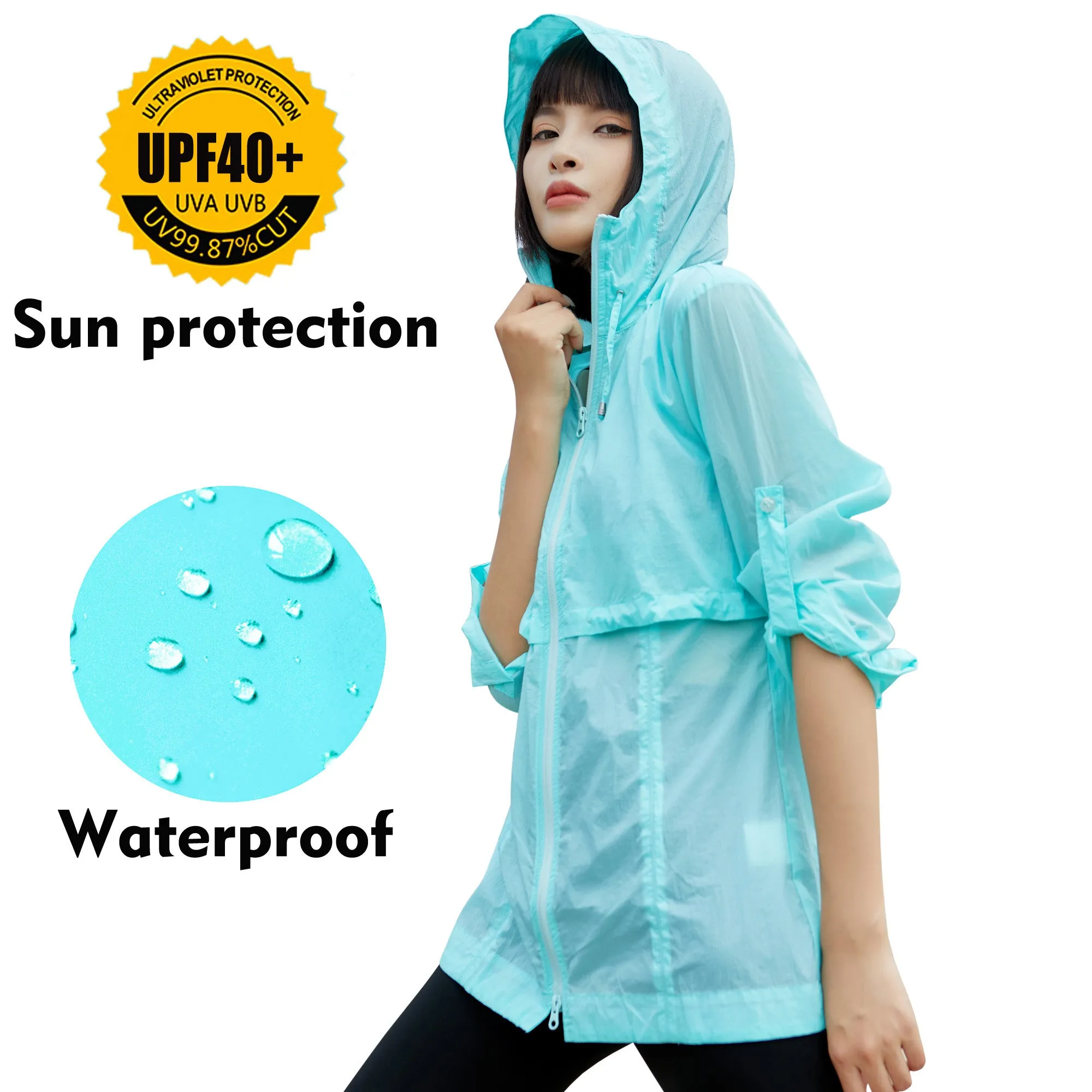 Sidiou Group Anniou UPF40  Sunproof Windbreaker Hoodie Jacket Quick Dry Breathable Waterproof Coat For Cycling Sun Protection Jackets
