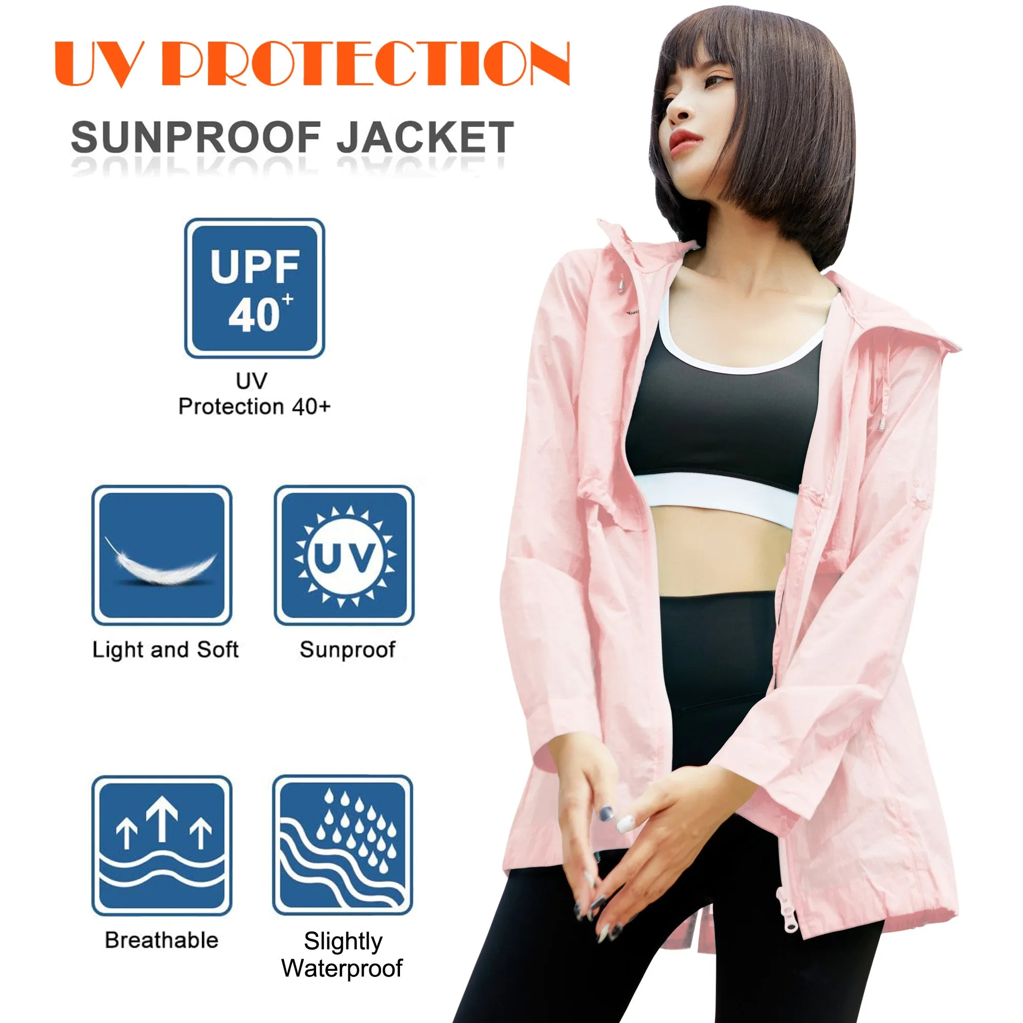 Sidiou Group Anniou UPF40  Sunproof Windbreaker Hoodie Jacket Quick Dry Breathable Waterproof Coat For Cycling Sun Protection Jackets