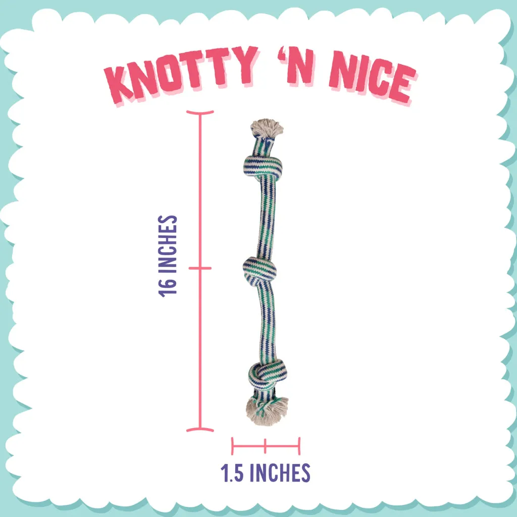 Snugarooz Knotty N Nice Fetch Dog Toy, assorted colors