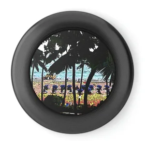 Wham-O Frisbee ...  "A Beautiful Beach Amongst The Palms" ... The Outrigger Waikiki, Honolulu, Oahu ... Original Works ...