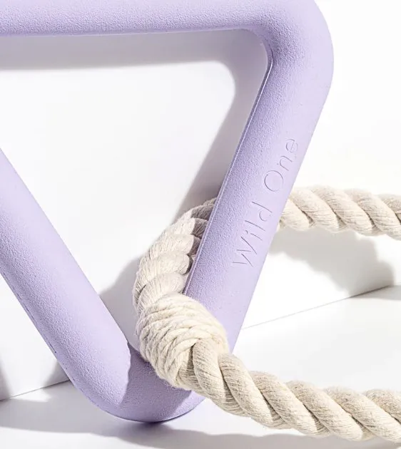 Wild One Triangle Tug Dog Chew Toy (Lilac)