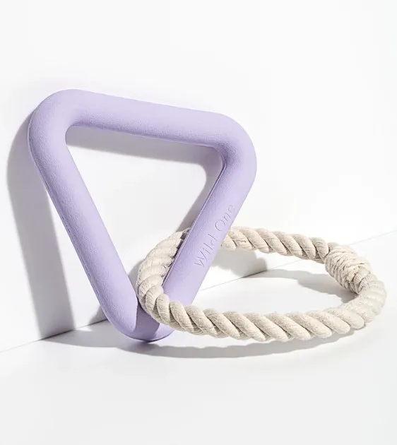 Wild One Triangle Tug Dog Chew Toy (Lilac)