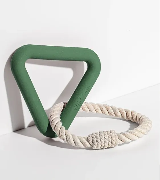 Wild One Triangle Tug Dog Chew Toy (Spruce)